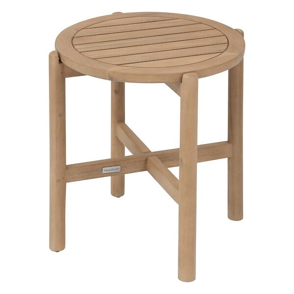HESPERIDE - Table d appoint de jardin ronde "Deona" 50cm x 54cm en acacia - large
