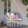 HESPERIDE - Chaise de détente suspendue "Cordessa" en acier traité époxy - vignette