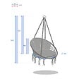 HESPERIDE - Chaise de détente suspendue "Cordessa" en acier traité époxy - vignette
