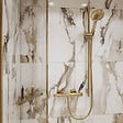 HANSGROHE - Tablette d'angle aspect doré poli AddStoris - vignette