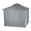 HESPERIDE - Rideaux pour tonnelle "Amalya" ardoise 3x3m en polyester - vignette