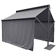 HESPERIDE - Rideaux pour tonnelle "Salsa" 4x2m en polyester ardoise - vignette