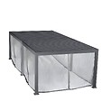 HESPERIDE - Kit de rideaux, moustiquaires et de rails pour pergola bioclimatique "Evora" 6 x 3,6m Graphite - vignette