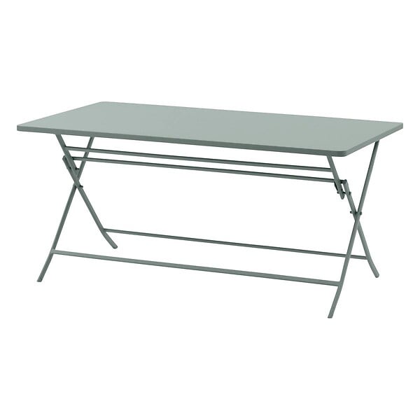 HESPERIDE - Table de jardin pliante rectangulaire "Greensboro" vert olive 6 places en acier - large