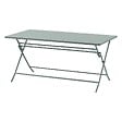 HESPERIDE - Table de jardin pliante rectangulaire "Greensboro" vert olive 6 places en acier - vignette