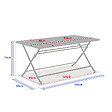 HESPERIDE - Table de jardin pliante rectangulaire "Greensboro" vert olive 6 places en acier - vignette