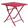 HESPERIDE - Table de jardin pliante carrée "Greensboro" grenade 2 places en acier traité époxy - vignette