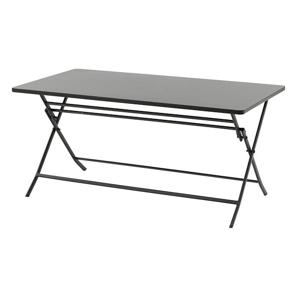 HESPERIDE - Table de jardin pliante rectangulaire "Greensboro" graphite 6 places en acier - large