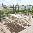 HESPERIDE - Table de jardin pliante rectangulaire "Greensboro" argile 6 places en acier - vignette
