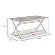HESPERIDE - Table de jardin pliante rectangulaire "Greensboro" argile 6 places en acier - vignette