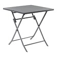 HESPERIDE - Table de jardin pliante carrée "Greensboro" gris quartz Roland Garros 2 places - vignette