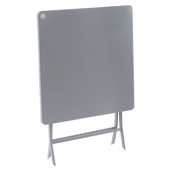 HESPERIDE - Table de jardin pliante carrée "Greensboro" gris quartz Roland Garros 2 places - large