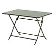 HESPERIDE - Table de jardin pliante rectangulaire "Greensboro" vert laurier 4 places en acier - vignette