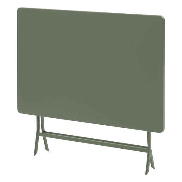 HESPERIDE - Table de jardin pliante rectangulaire "Greensboro" vert laurier 4 places en acier - large