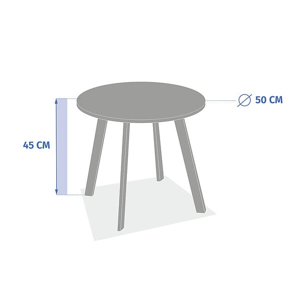 HESPERIDE - Table d'appoint ronde Saona Argile - 50 cm - Hespéride - large