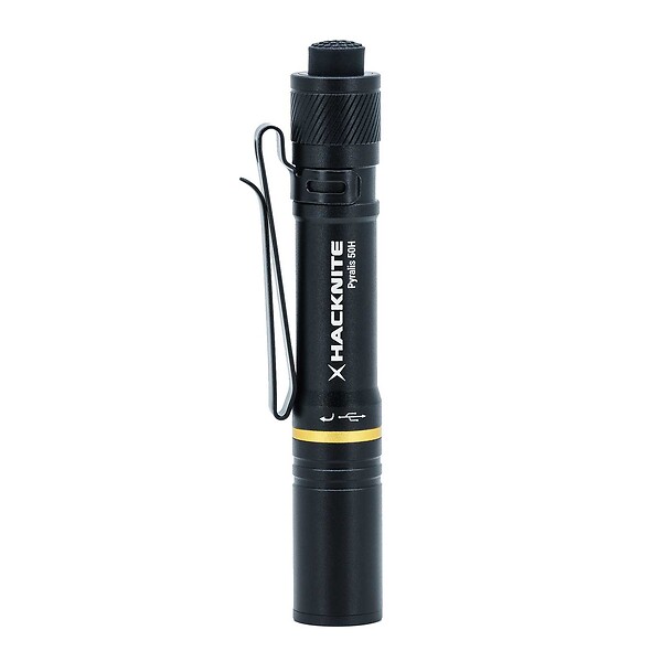 HACKNITE - Lampe de poche LED stylo hybride rechargeable et piles - PYRALIS 50H Hacknite - large