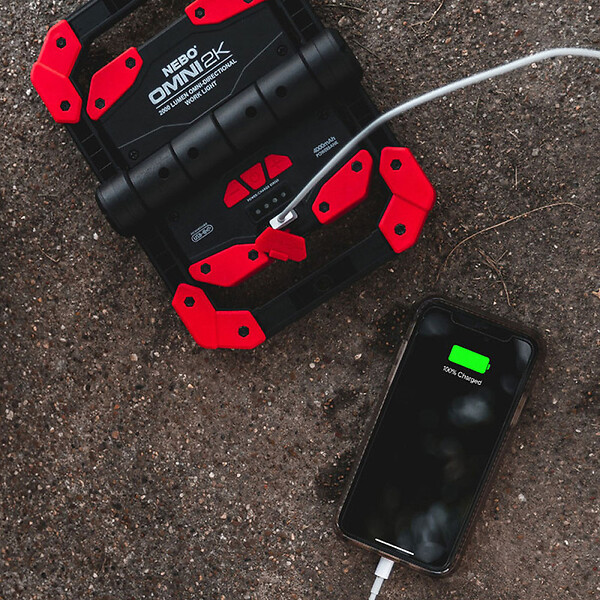 NEBO - Omni 2K - Lampe de Travail Rechargeable - 2000 Lumens - Éclairage COB - Fonction Danger Rouge - large