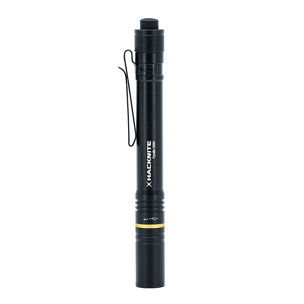 HACKNITE - Lampe de Poche LED stylo hybride Rechargeable et Piles - PYRALIS 200H - 200 lumens -HACKNITE - large