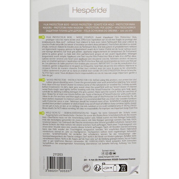 HESPERIDE - Film protecteur pour bois exotique finition transparente 1L - large