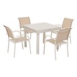 HESPERIDE - Table de jardin extensible "Piazza" argile 8 places en aluminium traité en epoxy - vignette