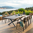HESPERIDE - Table de jardin extensible "Axiome" ardoise granitée 10 places en aluminium traité époxy - vignette