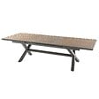 HESPERIDE - Table de jardin extensible "Axiome" effet bois honey & praline 10 places en aluminium traité époxy - vignette