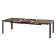 HESPERIDE - Table de jardin extensible "Paradize" Noyer & graphite 12 places en aluminium et acacia - vignette