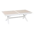 HESPERIDE - Table de jardin extensible "Axiome" en aluminium lin & blanc traité époxy 10 places - vignette