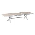 HESPERIDE - Table de jardin extensible "Axiome" en aluminium lin & argile traité époxy 12 places - vignette