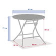 HESPERIDE - Table de jardin ronde Greensboro 4 places Graphite - Hespéride - vignette