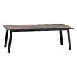 HESPERIDE - Table de jardin extensible "Pavane" graphite & pécan 12 places en aluminium traité époxy - vignette