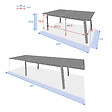 HESPERIDE - Table de jardin extensible "Pavane" graphite & pécan 12 places en aluminium traité époxy - vignette