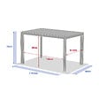 HESPERIDE - Table de jardin "Évasion" effet bois lin & argile 4 places lates en aluminium - vignette