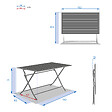 HESPERIDE - Table de jardin pliante carrée "Azua" argile 6 places en aluminium traité en epoxy - vignette