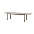 HESPERIDE - Table de jardin extensible "Allure" effet bois & avoine 12 places en aluminium - vignette