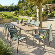 HESPERIDE - Table de jardin rectangulaire extensible coulissante Evasion  8/10 places effet bois - Hespéride - vignette