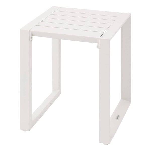 HESPERIDE - Table d'appoint carrée "Allure" avoine 44 x 44 x 55cm en aluminium - large