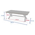 HESPERIDE - Table de jardin "Axiome" extensible lin & argile 10 places en aluminium - vignette