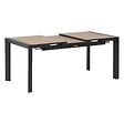 HESPERIDE - Table de jardin extensible "Évasion" effet bois honey & graphite 8 places lates en aluminium - vignette