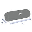HESPERIDE - Traversin d'extérieur "Korai" bleu canard 45x15cm - vignette