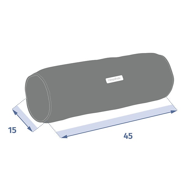 HESPERIDE - Traversin d'extérieur "Korai" ardoise 45x15cm - large