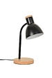 COREP - Lampe de bureau bois Corep LEM Noir mat/naturel H40cm - vignette