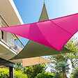 HESPERIDE - Voile d'ombrage triangulaire "Curacao" gris 3x3x3m en polyester - vignette