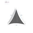 HESPERIDE - Voile d'ombrage triangulaire "Curacao" gris 3x3x3m en polyester - vignette
