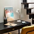 COREP - Lampe de bureau LED ABS blanc Saffar - Rechargeable USB 6W - vignette