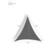 HESPERIDE - Voile d'ombrage triangulaire "Curacao" gris 4x4x4m en polyester - vignette