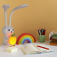 COREP - Lampe de bureau LED ABS - Forme lapin - Blanc - 3 intensités - vignette