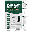 EASY CLOTURE - Portillon grillagé en acier galvanisé maille 100 x 50 L 1m x H 1m20 Noir - vignette