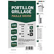 EASY CLOTURE - Portillon grillagé en acier galvanisé maille 100 x 50 L 1m x H 1m75 Noir - vignette