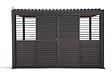 HESPERIDE - Persienne coulissante pour pergola bioclimatique "Evora" - 1/3 côté - 2,7 x 2,3m Graphite - vignette